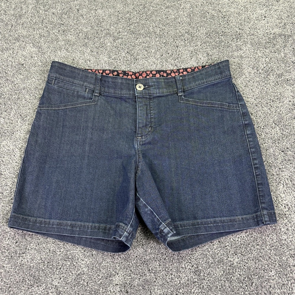 Lee Shorts Womens 12 Blue Denim Sinfully Soft Chino Stretch Casual Summer